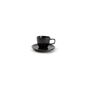 Mielo schwarz Mokkatasse 9,5cl + Untertasse 11,5cm